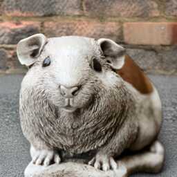 Garden Guinea Pig Sculpture Cute Concrete Animal Ornament Stone Pet Figurine Outdoor Memorial Cement Farmhouse Statue Lover Gift - thumbnail 2