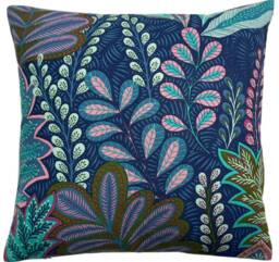 "Blue Turquoise Cushion Cover Botanical Plants Tree Leaves Branches Printed Scandinavian 16"" 18"" 20"