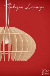 Tokyo Lamp Cnc Laser Cut Wood Pendant Light - Digital Download - thumbnail 2