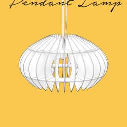 Tokyo Lamp Cnc Laser Cut Wood Pendant Light - Digital Download - thumbnail 3