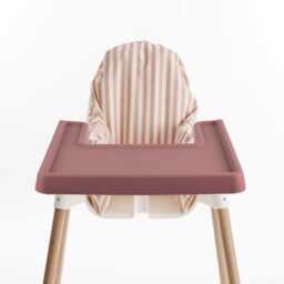 Ikea Antilop Highchair Accessories Bundle - Peach Stripe - thumbnail 4