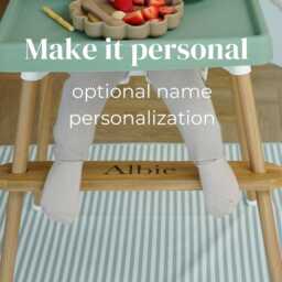 Ikea Antilop Highchair Accessories Bundle - Peach Stripe - thumbnail 2