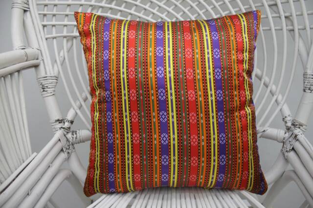 Throw Pillow, Kilim Pillow Cover, Cases, 16x16 Handmade Cushion Case, Double Sided Striped 1 - image 1