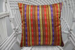 Throw Pillow, Kilim Pillow Cover, Cases, 16x16 Handmade Cushion Case, Double Sided Striped 1 - thumbnail 1