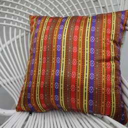 Throw Pillow, Kilim Pillow Cover, Cases, 16x16 Handmade Cushion Case, Double Sided Striped 1 - thumbnail 3