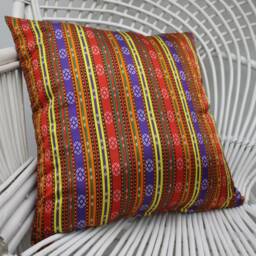 Throw Pillow, Kilim Pillow Cover, Cases, 16x16 Handmade Cushion Case, Double Sided Striped 1 - thumbnail 2