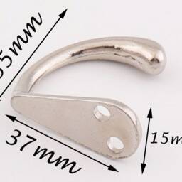4Pcs 35mm Antique Style Bag Hooks, Wall Mounted Coat Rack???silver Wall Hook, Hat Hook, Standing Coat Rack, Key Rack, Towel Hook - thumbnail 2