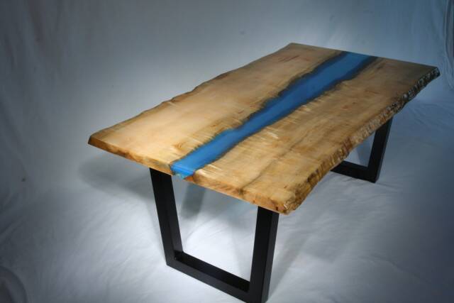 Live Edge Curly Maple River Table - image 1