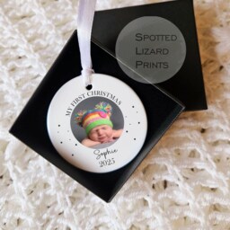 Personalised Christmas Bauble - First Baby Xmas Ornament Custom Name Tree - thumbnail 2