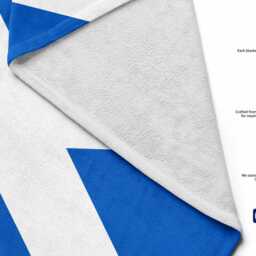 Scotland Flag Scottish Cross Custom Soft Highly Absorbent Beach Bath Sheet Towel Decoration Family Pet His Her House Warming Gift - thumbnail 3