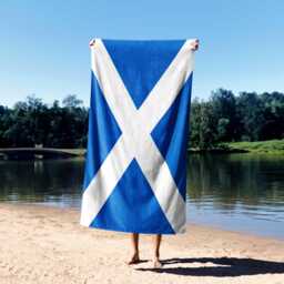 Scotland Flag Scottish Cross Custom Soft Highly Absorbent Beach Bath Sheet Towel Decoration Family Pet His Her House Warming Gift