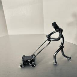 Welded Metal Art Lawnmower Man Sculpture - thumbnail 4