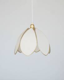 Simple Flower Pendant Light - Ecru & Gold