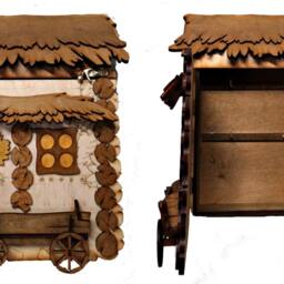 "Wooden Key Box ""Hatka 3D" - thumbnail 2