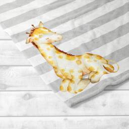 Giraffe Baby Milestone Blanket Boy Month Shower Gift Growth Personalized Fleece - thumbnail 2
