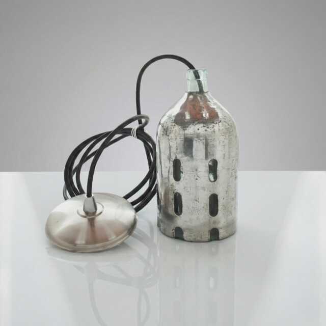 Upcycled Vintage Seltzer Bottle Pendant Light - 1930S Argentine Design - image 1
