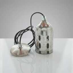 Upcycled Vintage Seltzer Bottle Pendant Light - 1930S Argentine Design - thumbnail 1