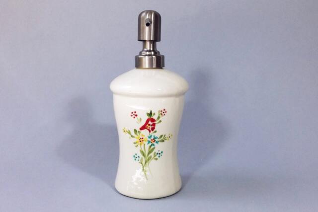 Soap Dispenser, White Ceramic Soap Pump, Lotion Handmade, Retro Vintage Style, Gift For Her, Liquid Dispenser - image 1