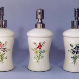 Soap Dispenser, White Ceramic Soap Pump, Lotion Handmade, Retro Vintage Style, Gift For Her, Liquid Dispenser - thumbnail 4