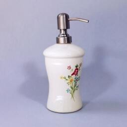 Soap Dispenser, White Ceramic Soap Pump, Lotion Handmade, Retro Vintage Style, Gift For Her, Liquid Dispenser - thumbnail 2