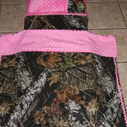Custom Appliqued Camo Nap Mat Cover, Blanket, Pillow & Case - thumbnail 2