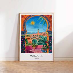 Morocco Poster, Islamic Decor, Art, Middle Eastern Gift, Travel Muslim Arabic Decor - thumbnail 3