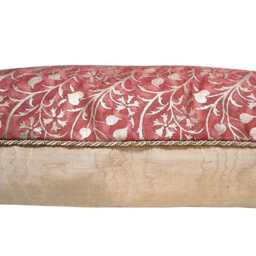 Throw Pillow Cushion Cover Fortuny Fabric Deep Burgundy & Gold Granada Pattern - Made in Italy - thumbnail 2