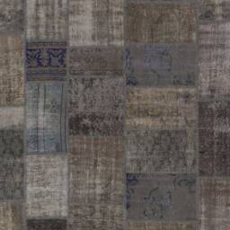"Handmade Turkish Patchwork Rug Earth Tone Wool - 6'5"" X 9'8" - thumbnail 4