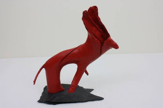 Wooden Sculpture Springbok Figure Art Home Decoration - image 1