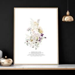 Bible Sketches 3 Prints Wall Art Set Framed, Modern Christian Verse Prints, Sage Green Botanical Christianity Decor - thumbnail 3
