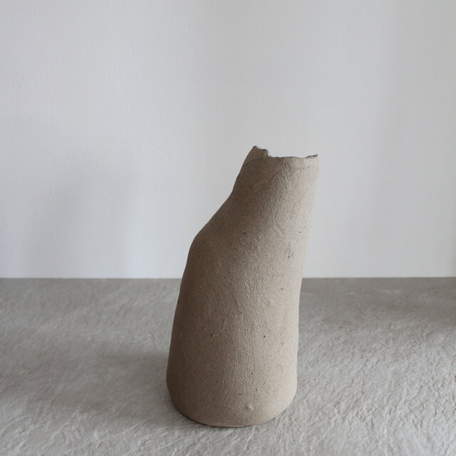 Handmade Stoneware Pottery Vase Brown Wabi Sabi Minimalist Decor - image 1