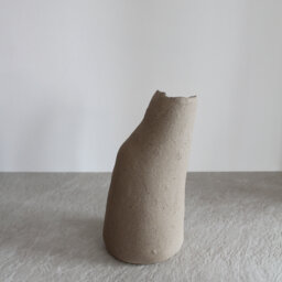Handmade Stoneware Pottery Vase Brown Wabi Sabi Minimalist Decor - thumbnail 1