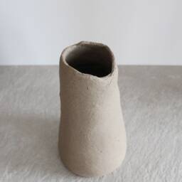 Handmade Stoneware Pottery Vase Brown Wabi Sabi Minimalist Decor - thumbnail 2