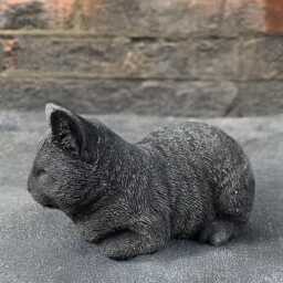 Outdoor Stone Cat Statue Concrete Cat Garden Figure Memorial Lying Kitten Sleeping Memory - thumbnail 4