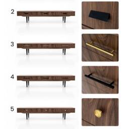 Mid-Century Sideboard, Dresser, Commode, Japandi Furniture, Credenza Made Of Walnut Vaneer - Livlo O-L01 - thumbnail 3