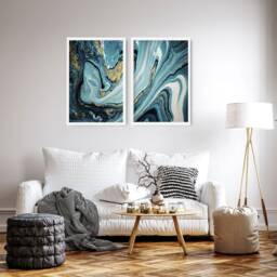 Wall Decor Living Room, Home Decor, Hanging Set Of 2 Prints, Office Decor Gift, Above Bed Decor, Abstract Wall Art, New Home Gift