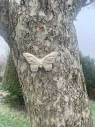 Handcrafted Concrete Butterfly Wall Art Indoor Outdoor Plaque - thumbnail 2