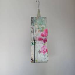 Fabric Decorative Toilet Paper Holder Storage At The Wall/2 Rolls/ Canvas Prints Fabric With Butterfly - thumbnail 3