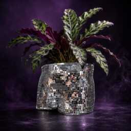 Disco Ball Body Planter - Cheeky Silver Mirror Home Decor - thumbnail 4