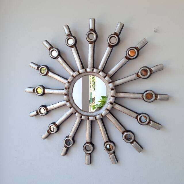 "Peruvian Mirrors ""Calavera 40cm Silver" - image 1