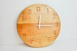 Modern Wood Clock Minimalist Style, Usa Made - thumbnail 1