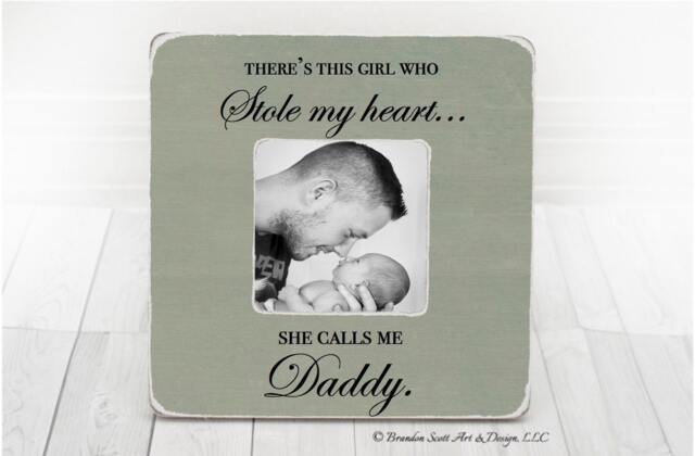 First Fathers Day Frame, Father's Dad Gift Picture Daddy Gift, Father Daughter There's This Girl - image 1