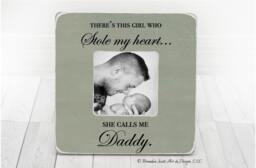 First Fathers Day Frame, Father's Dad Gift Picture Daddy Gift, Father Daughter There's This Girl - thumbnail 1