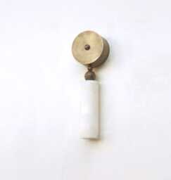 Brass Wall Sconce Light - Light- With Alabaster Shade, Ul Listed No.0089