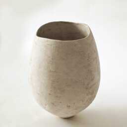 Extra-Large Sculptural Ceramic Vase Japandi Stoneware Centerpiece Hand-Built in Barcelona - thumbnail 4