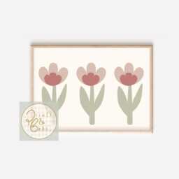 Set Of Woodland & Wildflower Gallery Wall Prints For A Girls Room, Playroom Or Nursery, Including Personalised Print - Unframed - thumbnail 3