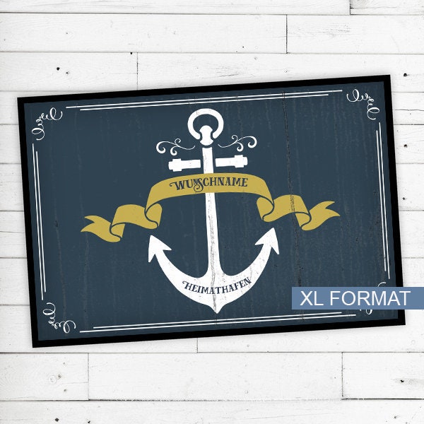 "Doormat Heimathafen ""Anker" - image 1