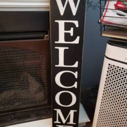 Welcome Distressed Wood Sign Primitive Star Rustic Entryway Kitchen Large Farmhouse Decor Wall Hanging To Our Home - thumbnail 4