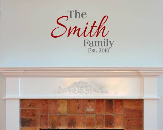 Custom Family Name With Est. Year - Wall Decal - image 1
