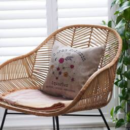 Personalised Floral Star Sign Cushion - thumbnail 2